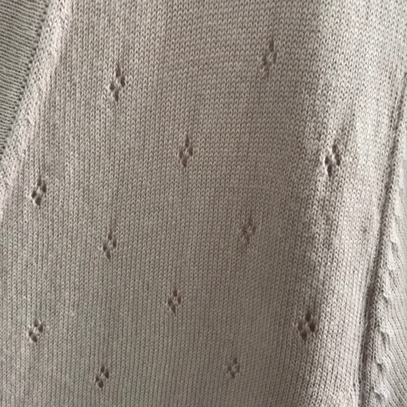 Dusty rose and black trim 3/4 length sweater. - Picture 4 of 4